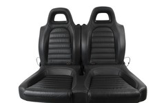 Rücksitzbank Leder-Kunstleder schwarz/grau VW Scirocco III Rückbank Sitze hinten