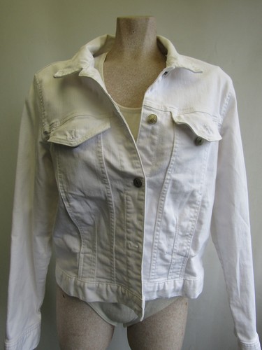 Mng damen jeansjacke weiß - damen, jeansjacke,