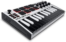 Akai Professionell MPK Mini MK3 Weiß USB Midi Tastatur Steuerung 25 Tasten 8 Pad