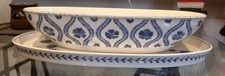 Villeroy Boch Farmhouse Touch Blueflowers  Servierplatte/-schale groß ca. 23x48