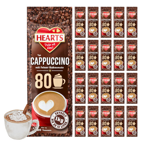 Hearts cappuccino mit feiner - cappuccino,
