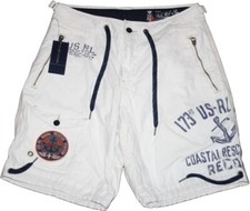 Ralph Lauren (Bade)-Shorts NEUW Gr. 30 weiß mit maritimem Aufdruck