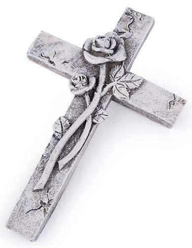 Kreuz mit rose und - rose,