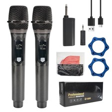 2X Mikrofon kabellos drahtloses Funkmikrofon Microphone Handmikrofon Bluetooth