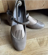 Spangenschuhe, Mary Janes, Riemchen Schuhe, Görtz, Gr 41,  Grau, Leder,Preppy