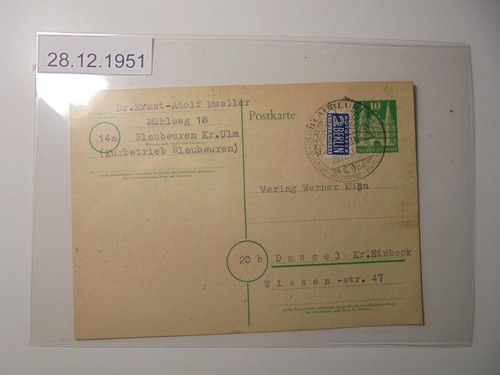 5071 1951 ganzsache - 28.12.1951,,