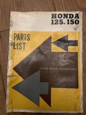 Honda CB92 Benly Parts List 125 / 150