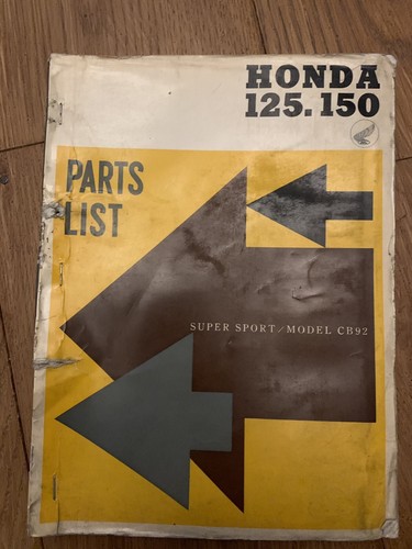 Honda cb92 benly parts list - honda,