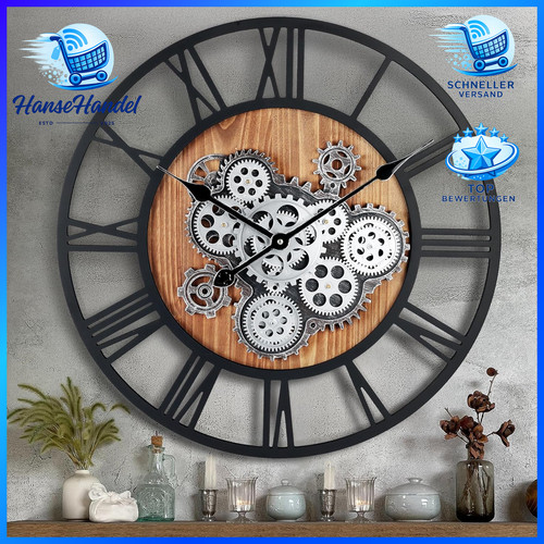 Wanduhr xxl 57cm vintage - wanduhr,