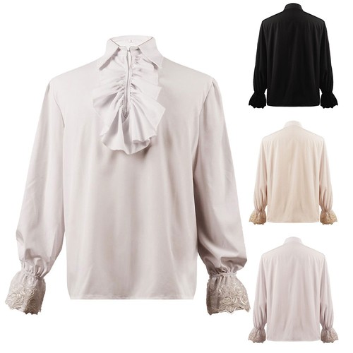Herren mittelalter gothic hemd - mittelalter,