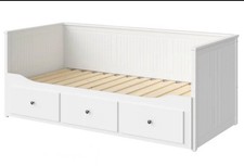 IKEA Hemnes Ausziehbares Bett, 3 Schubladen, Weiß, 80x200cm
