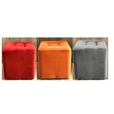 Hocker Sitzbank Fußbank Sitzwürfel Stoff Bank Stoffsitzbank Flur Balkon Terrasse