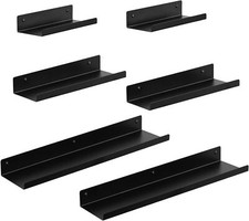 EUGAD 6er Set Wandregal Hängeregal aus Metall Schweberegal Regal für Wand Küche