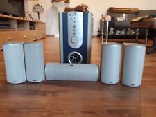Lautsprecher Boxen Silber Stereo 5 B0ksen mit Verstärker