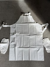 Lack Plastik Schürze weiß