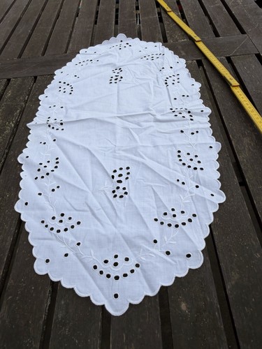 Mitteldecke 63x35 weiß - 63x35,