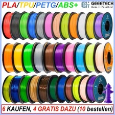 【10 Kaufen，6 Bezahlen】Geeetech 3D Drucker Filament PLA PETG TPU ABS+ 1.75mm DE