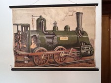 Schulwandkarte Dampflok Lok