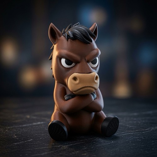 Frecher grumpy pferd - grumpy,