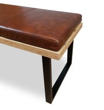 Braun Echt Leder Bank Auflage Sitzkissen Lederkissen Sitzpolster Sitzauflage