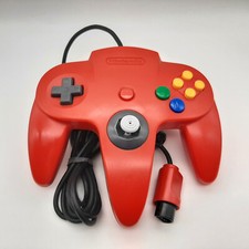 ++ Original Nintendo / N64 Controller Farbe ROT / Analogstick Gut / gereinigt ++