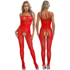 Frauen Bodysuit Babydoll Overalls Ärmellos Catsuit Verstellbar Clubwear Teddy
