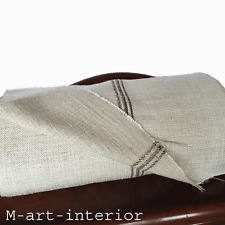 1m von 24 m Antik Bauern Leinen Tischläufer Polster Stoff Linen Fabric Dänemark