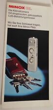 MINOX BL Prospekt Kleinstcamera mit eingebaut. gekuppelten Cds-Belichtungsmesser