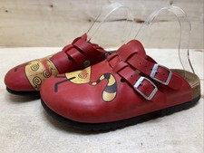 BIRKIS DAMENSCHUHE SANDALEN SANDALETTEN RIEMCHEN PANTOLETTEN GR:37 UK:4 ROT