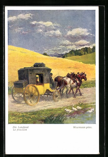 Künstler die landpost - künstler-ak,