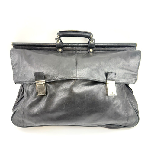 Vintage leder kleidersack - vintage,