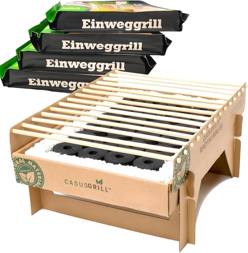öko einweggrill - 5x,