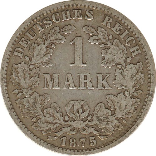 Deutsches reich mark 1875 - reich, f