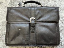 Leder Tasche Büro Laptop Vintage Alt Echt Clutch Akten Tasche Braun