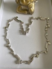  Schmuck Pierre Lang Halsreif/Kette/Collier 45cm Anhänger silber 