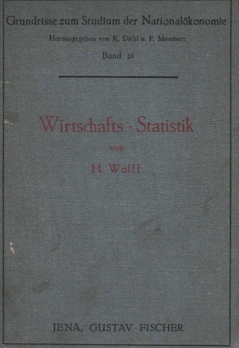 Wirtschaftsstatistik wolff - wirtschaftsstatistik., h.