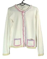 Pullover MARIA di RIPABIANCA Cardigan Damen Kaschmir Strickjacke gr. 38 Weiß