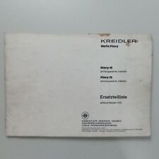 Kreidler Mofa Flory 12 13 Ersatzteilkatalog Parts List Ersatzteilliste 1976