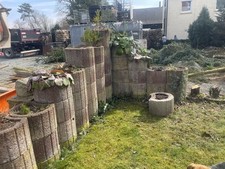 70 Pflanzringe Beton ca. T50xB40xH30 rotbraun gebraucht (siehe Fotos)