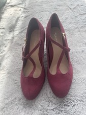 Neu TAMARIS Pumps Gr. 38 Bordeaux Wildleder Blockabsatz Riemchen Edel