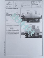 Anhänger Wohnwagen Bauwagen HL 40.43 1985 DDR KFZ-Brief KTA Vorl. f. Zulassung