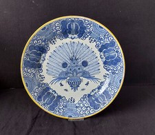 Großer Antiker Teller Delft  "De Klauw" 1661-1840 Ø 35 cm