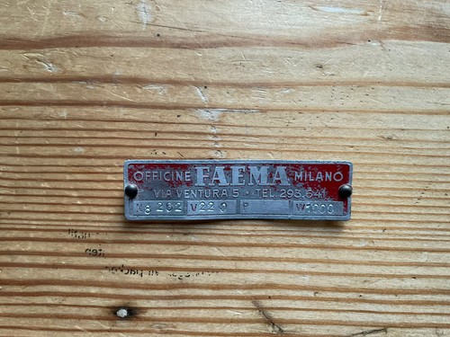 Faema original plakette logo - faema,