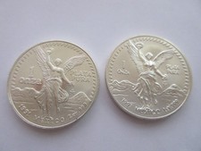 2 St. Silbermünze 1 oz Libertad 1991 Plata Pura .999 Feinsilber versch. Design