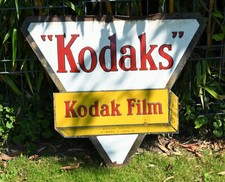 Vintage Original Porzellan Emaille Schild "KODAK  FILM"