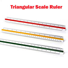 NEU 30CM Maßstab dreieckig Lineal Dreikant Skalierung Architekt Maschinenbau DE