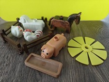 DUPLO Bauernhof-Teile Zaun Windrad-Propeller Trog Schwein Schaf Pferd Hahn Huhn