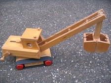 Fagus Holz Bagger komplett in Ordnung, voll funktionsfähig TÜV CE Holzspielzeug