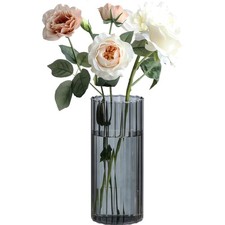 Edle Zylindervase in Grau