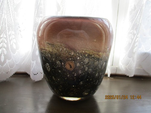 Vintage glas vase - glas, mundgeblasen